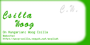 csilla woog business card